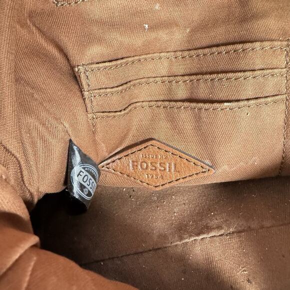 Fossil Multi Color Satchel Bag With Removable Shoulder Strap Double Zipper - Picture 7 of 13